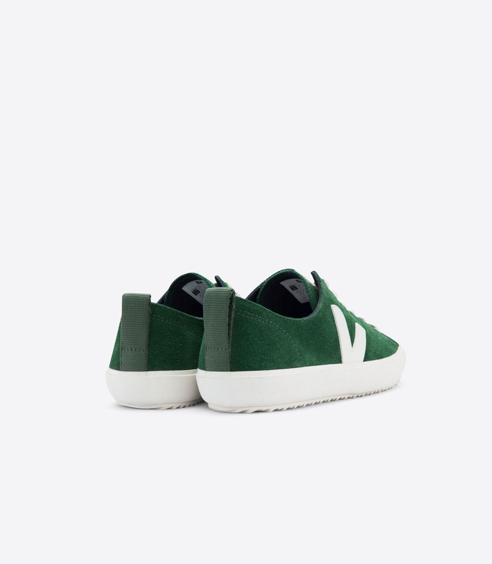 Tenis Veja Mujer - Nova Suede - Verdes/Blancos - 489EIRNXQ